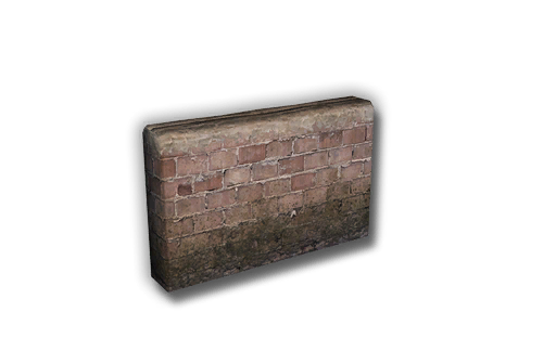 Short brick wall piece