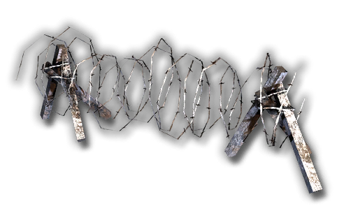 Barb wire barricade
